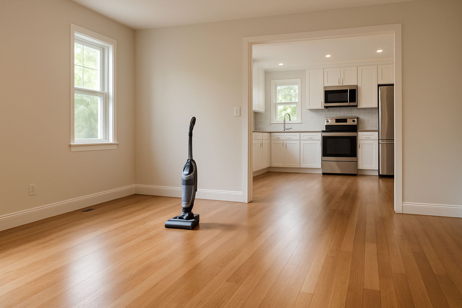 Move-in and move-out cleaning — deep kitchen/bath, cabinets interior on request, appliances exterior and floors in Tampa Bay