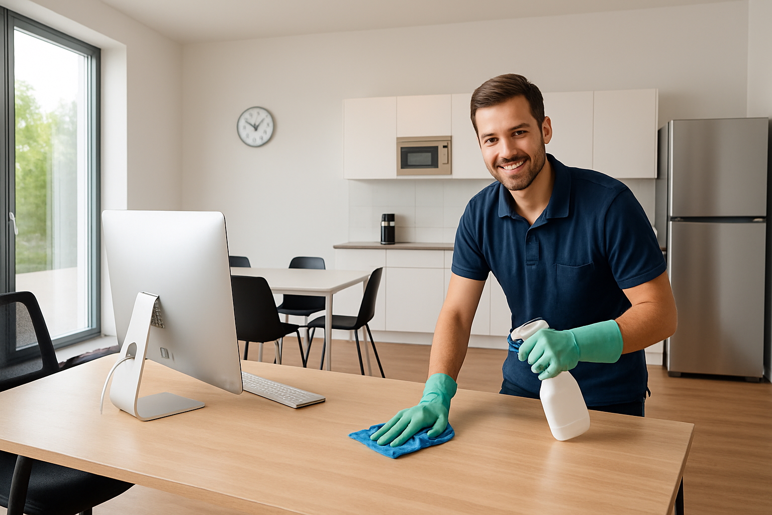 Office and break room cleaning — desks, touchpoints, sinks and floors in Tampa Bay