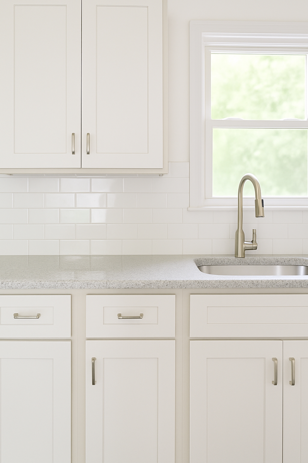 Refinishing and resurfacing service: cabinets and countertop with a modern, durable finish